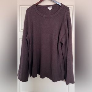 Brown sweater bell sleeves